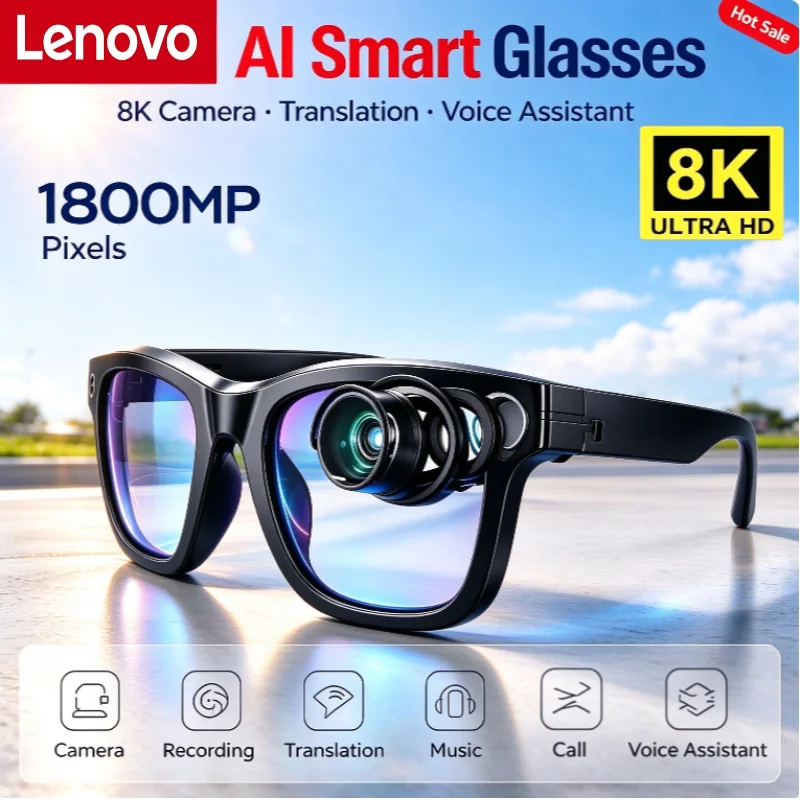 Smart Glasses Lens - Lenovo AI Smart Glasses 8K 4K