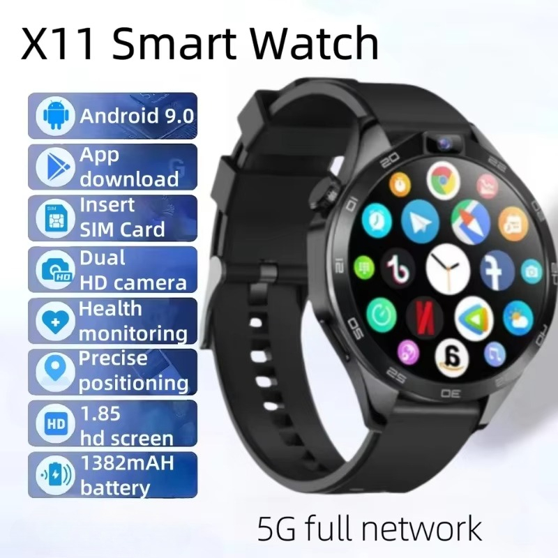 Fall Detection Watch - New X11 4G Mens Smart Watch