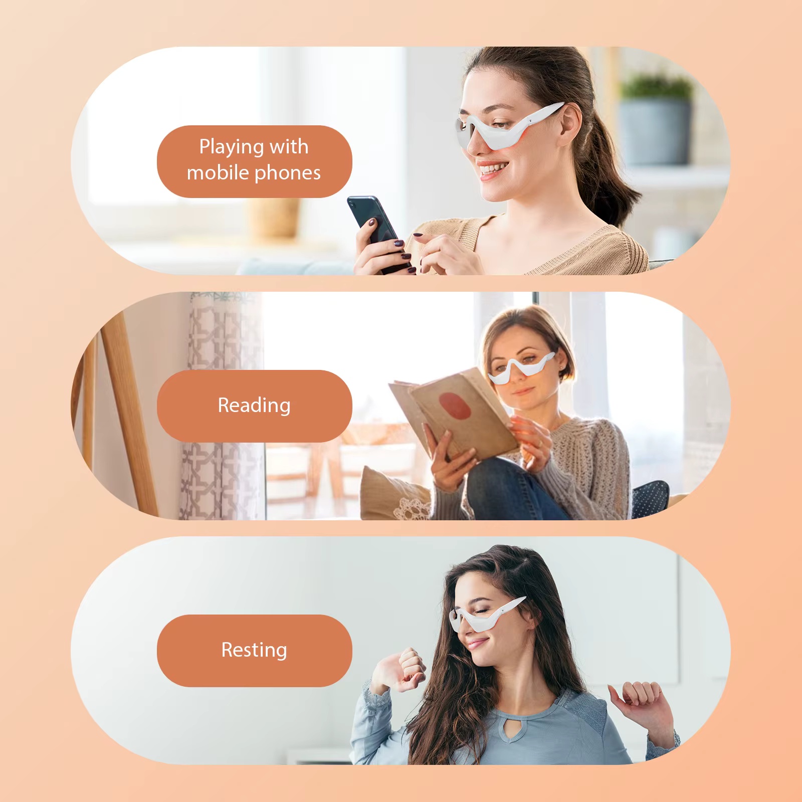 EMS Red Light Eye Massager Gla - Light Therapy Glasses ulasan dan harga